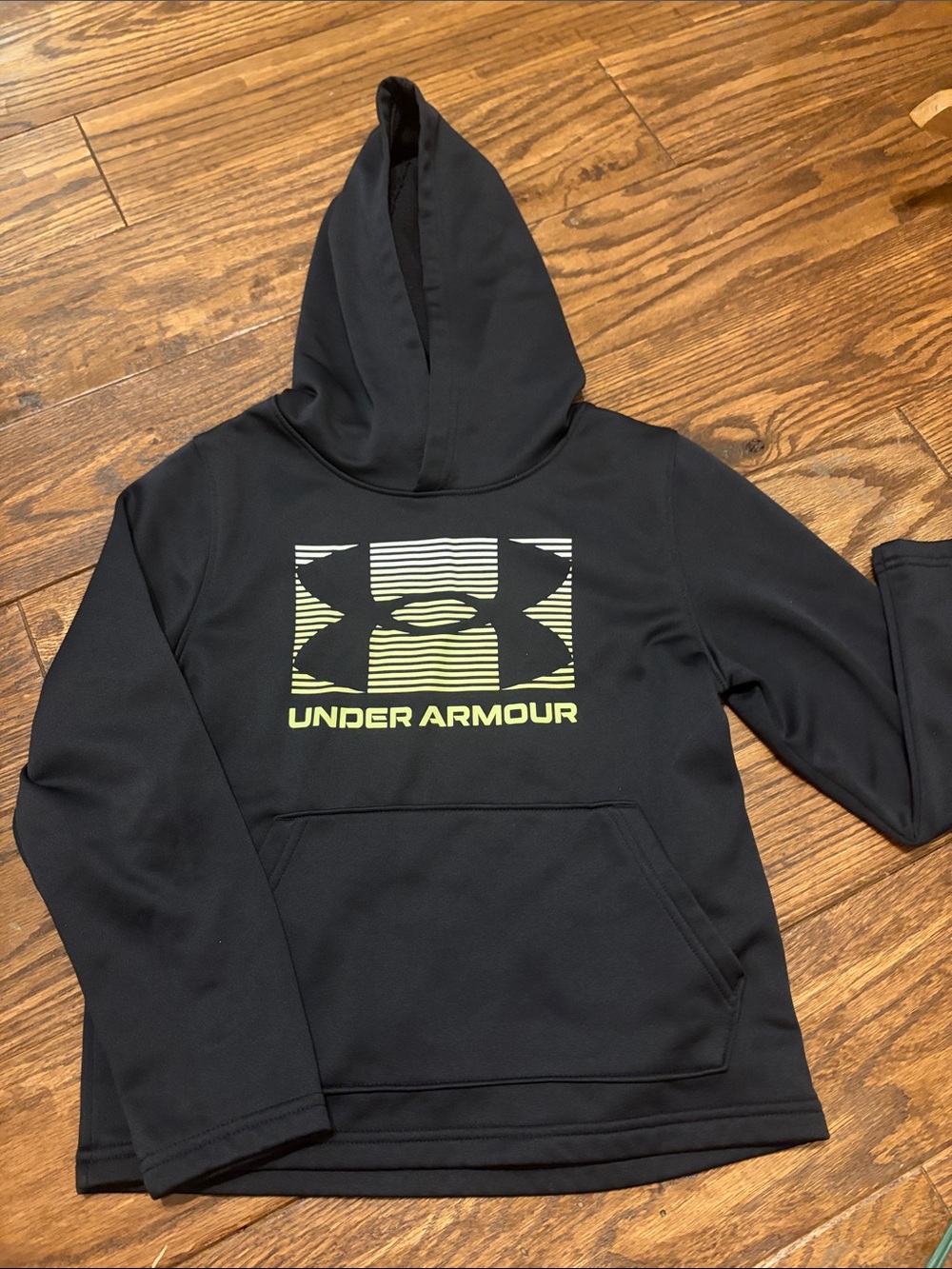 Under Armour Black Hoodie with Neon Yellow Logo